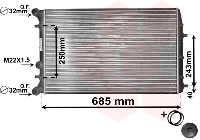 VAN WEZEL Радиатор, охлаждение двигателя 76002006